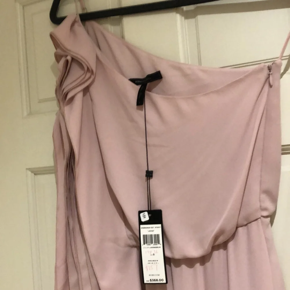 BCBGMAXAZRIA one shoulder dress, size M